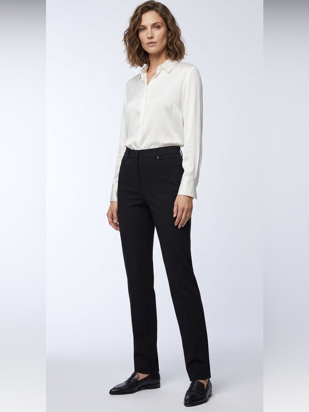 Olsen | Highrise Dark Blue Lisa Straight Leg Jeans